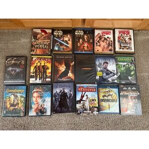 Bulk Lot of 16 Popular Movies DVDs Blu-ray Action SciFi Comedy Drama